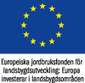 En logotyp med EU
blå flagga och gula stjärnor över texten "Europeiska jordbruksfonden för landsbygdsutveckling: Europa investerar i landsbygdsområden."