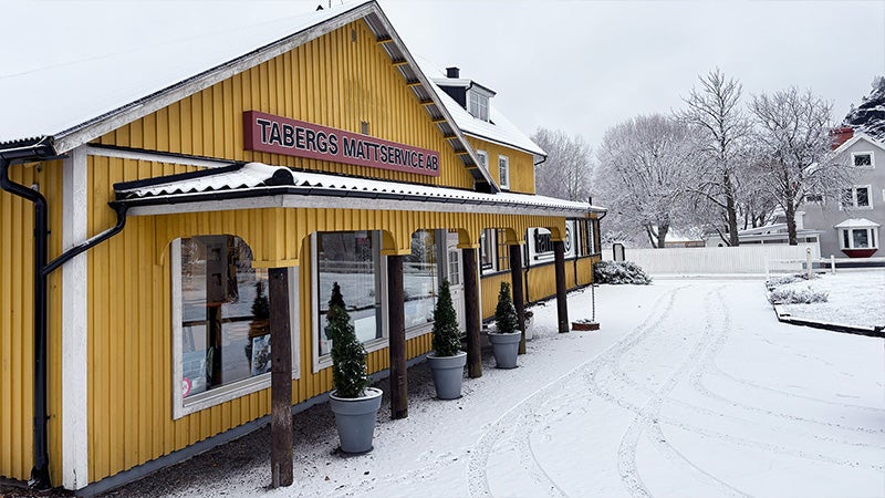 Fasadbild på Tabergs mattservice AB.